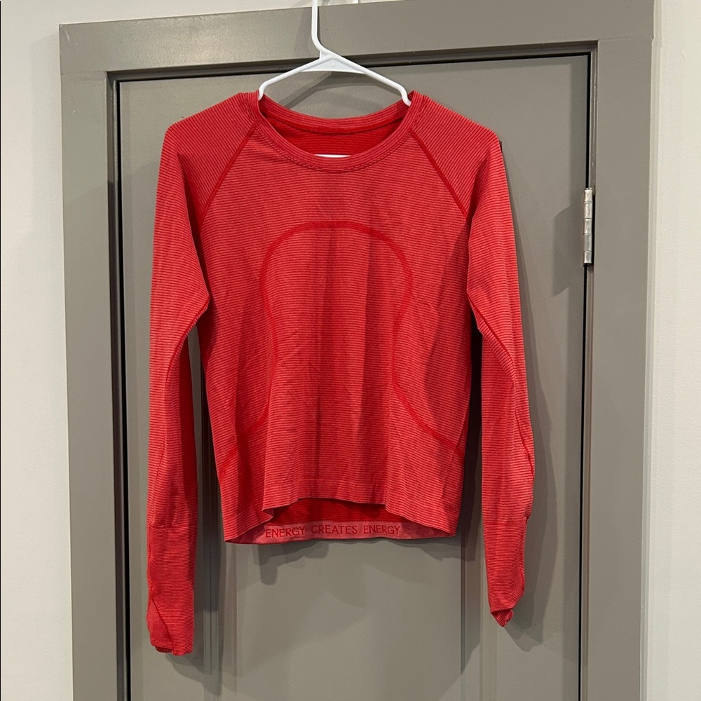 Lulu Red Long Sleeve swiftly tech Top